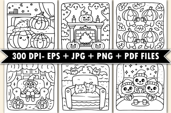 Cozy Spooky: Cute and Easy Coloring Book - Image 3