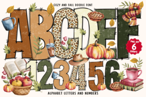 Cozy and Fall Doodle Font