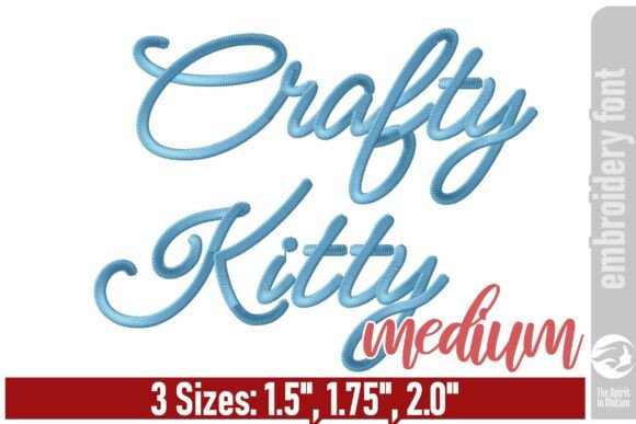 Crafty Kitty Embroidery Font - Medium