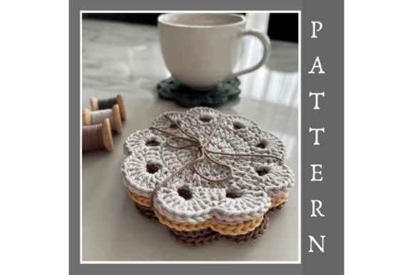 Crochet Coasters Flower Easy Pattern