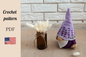 Alternative view of Crochet Pattern Lavender Gnome Boy