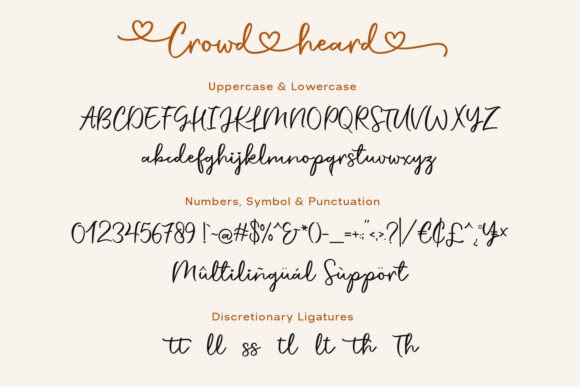 Crowd Heart Script Font - Image 8