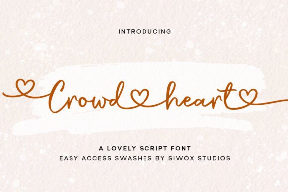 Crowd Heart Script Font