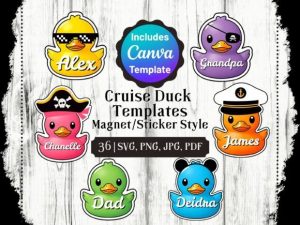 Cruise Duck Stickers PNG SVG