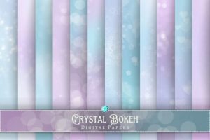 Crystal Bokeh Digital Papers