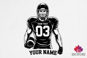 Alternative view of Custom Football Player SVG Bundle