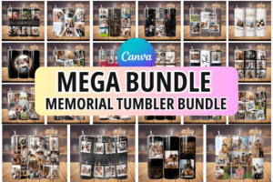 Custom Photo Tumbler Wrap Canva Template