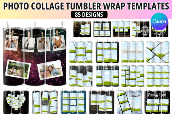 Alternative view of Custom Photo Tumbler Wrap Canva Template
