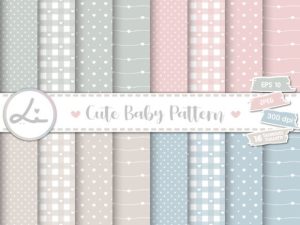 Cute Baby Pastel Digital Papers