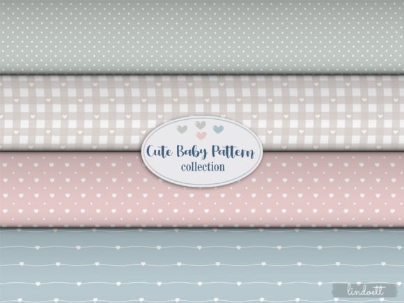Cute Baby Pastel Digital Papers - Image 3