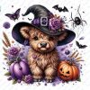 Cute Brown Highland Cow Spooky Halloween