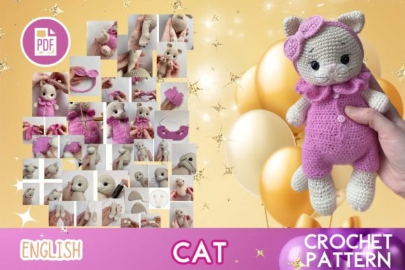 Cute Cat Crochet Amigurumi PDF Pattern - Image 2