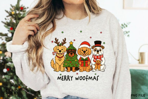 Alternative view of Cute Christmas Dog Lover Sublimation Png