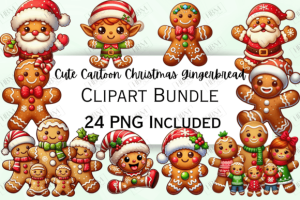 Cute Christmas Gingerbread Clipart