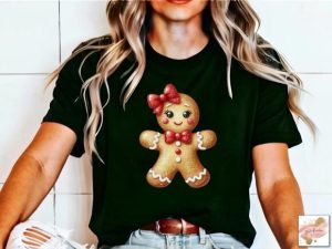 Alternative view of Cute Christmas Png Girly Gingerbread Png