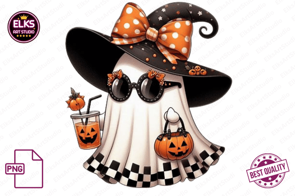 Cute Funny Ghost Pumpkin Halloween Png