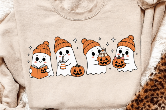 Cute Ghost Friends PNG , Halloween Png