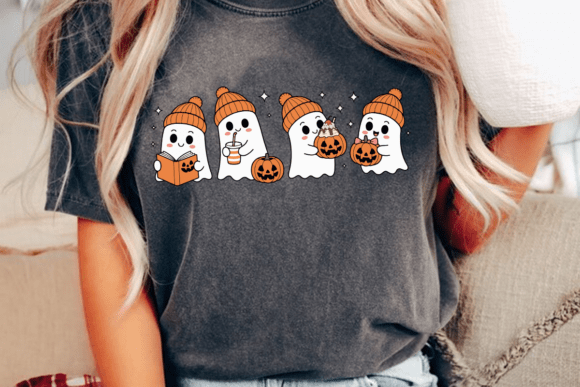 Cute Ghost Friends PNG , Halloween Png - Image 4