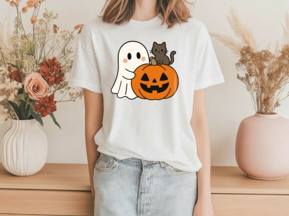 Cute Ghost Halloween Clipart SVG Bundle - Image 6