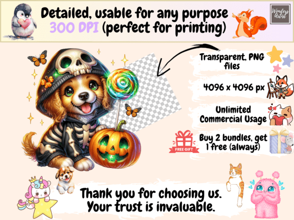 Cute Halloween Clipart P4 - Image 5