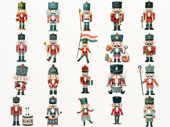 Cute Nutcracker Watercolor Clipart - Image 6