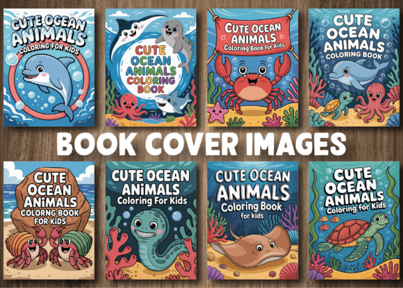 Cute Ocean Animals Coloring Book - Image 3