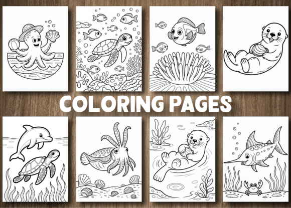 Cute Ocean Animals Coloring Book - Image 4
