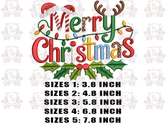 Cute Santa Festive Embroidery Design - Image 2