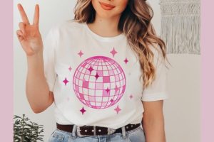 Alternative view of Cute Pink Disco Ball Svg Mirror Ball Png