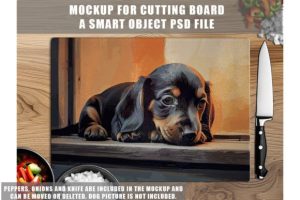 Alternative view of Cutting Board Mockup 15.5 X 11.25 Inches