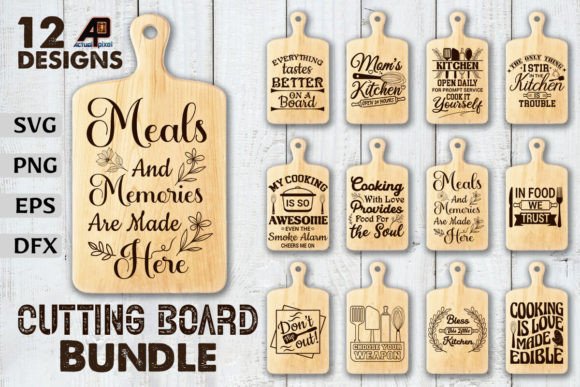 Cutting Board Quotes SVG Designs Bundle