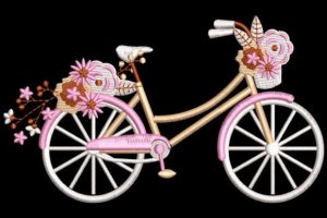 Alternative view of Pink Floral Bicycle