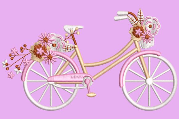 Pink Floral Bicycle - Image 3