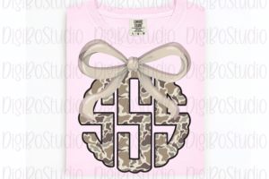 Alternative view of DIY Scalloped Monogram Kit Camo Coquette