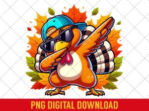 Dabbing Thanksgiving Turkey Fall Vibes