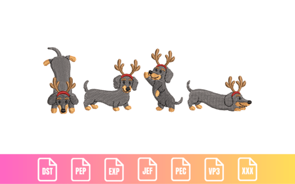 Dachshund Christmas Puppies