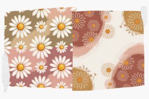 Alternative view of Daisy Boho Digital Paper Background