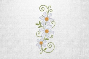 Daisy Vine Embroidery Design Set