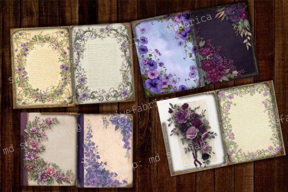 Dark Witchy Floral Junk Journal Page - Image 4