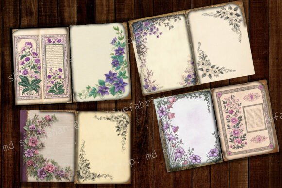 Dark Witchy Floral Junk Journal Page - Image 5