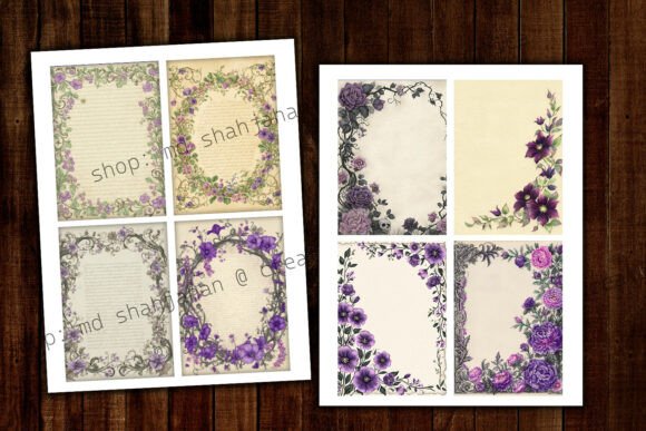 Dark Witchy Floral Junk Journal Page - Image 9