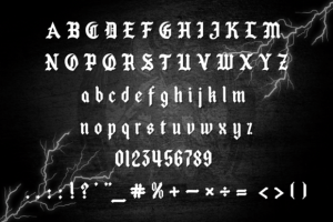 Alternative view of Demon Old English Font