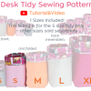 Desk Tidy - S SIZE - Sewing Pattern PDF