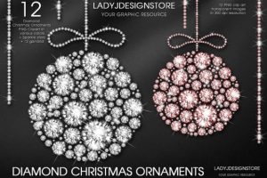 Diamond Christmas Ornaments