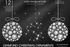 Alternative view of Diamond Christmas Ornaments