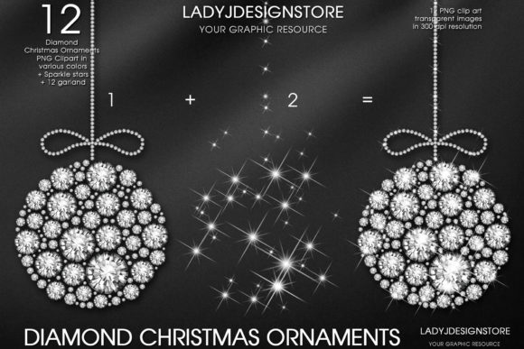 Alternative view of Diamond Christmas Ornaments