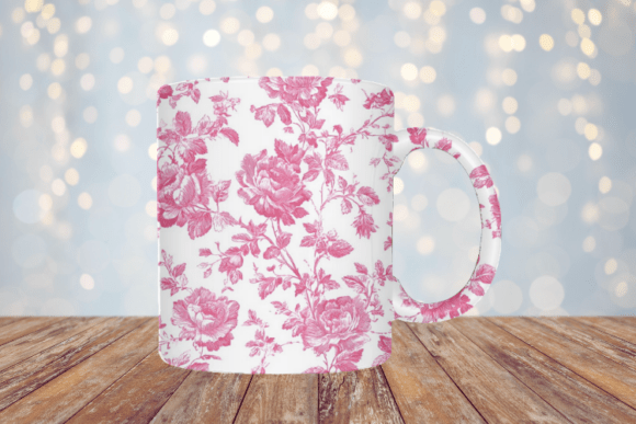 Digital Pink Toile De Jouy Seamless Pattern - Image 4