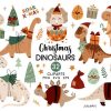 Dinosaur Christmas Clipart