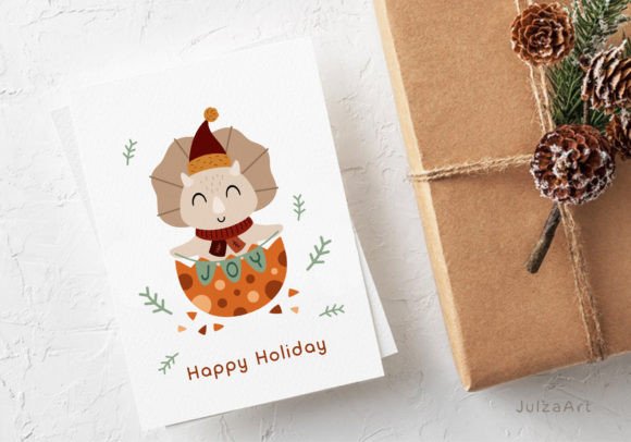 Dinosaur Christmas Clipart - Image 4