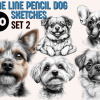 Dog Breed Pencil Sketches -Set 2